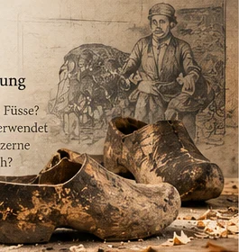 Historische Holzschuhdarstellung